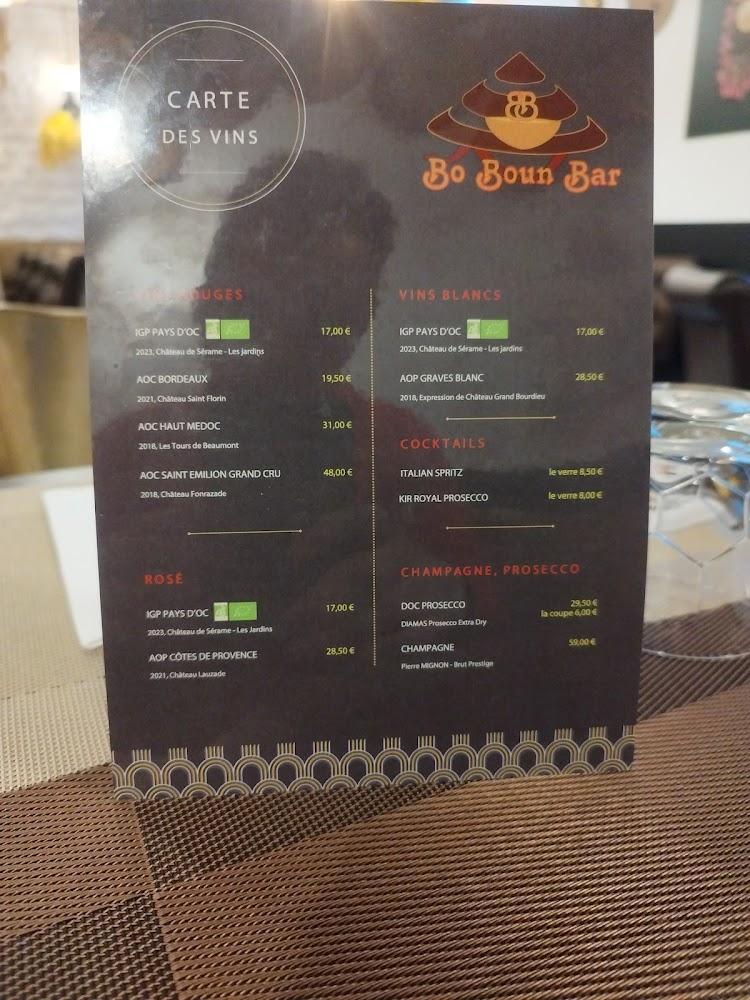 Bo Boun Bar - Menu Image 1